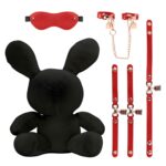 Rabbit bondage - velvet - large - black - obrazek 4
