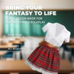 Schoolgirl costume - s/m - white - obrazek 3