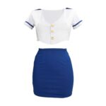 Stewardess costume - s/m - blue/white - obrazek 3