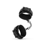 Bedroom fantasies - faux leather handcuffs black - obrazek 4