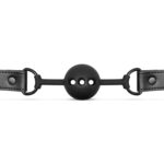 Bedroom fantasies - breathable silicone ball gag black - obrazek 6