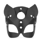 Bedroom fantasies - pu leather mask kitty black - obrazek 3