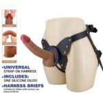 Pretty love wells 6.3" silicone dildo with harness briefs - obrazek 2