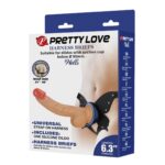 Pretty love wells 6.3" silicone dildo with harness briefs - obrazek 11